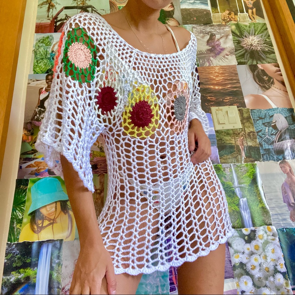 crochet cover up dress